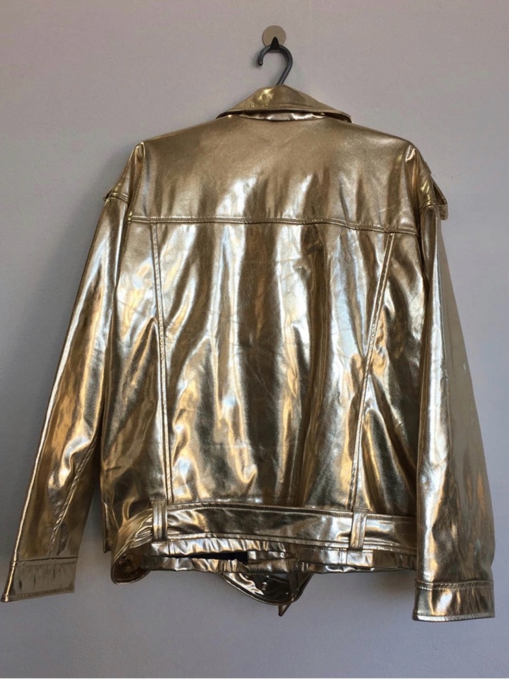 Metallic Gold Moto Jacket